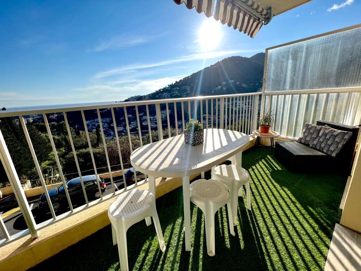 Charmant Studio Climatisé vue mer panoramique , Parking gratuit Menton Extérieur photo